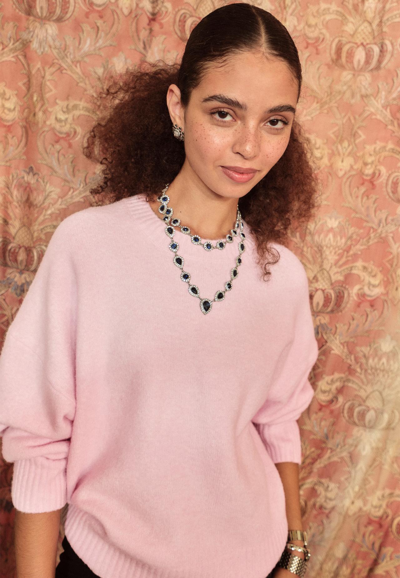 Soft-touch basic knit jumper — Pastel pink