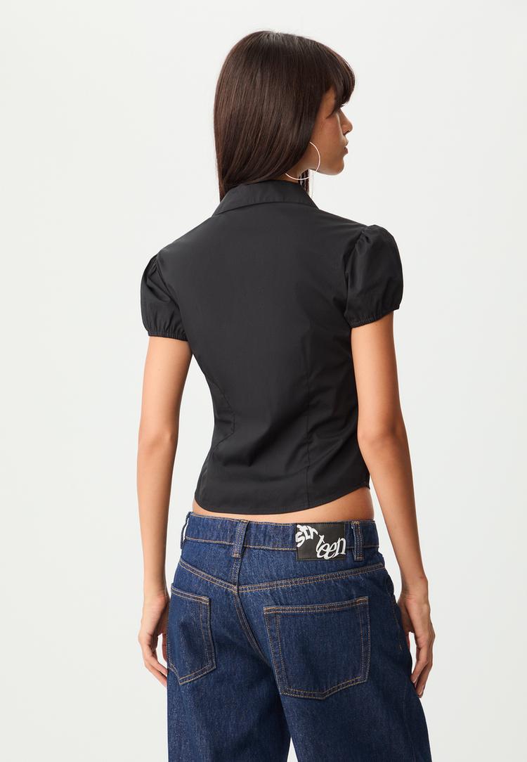 camisa fitted manga curta