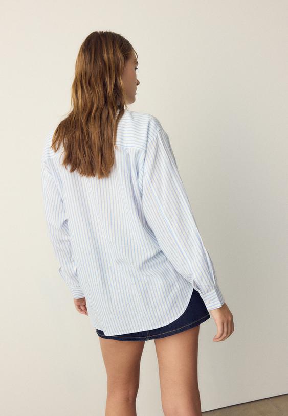 camicia effetto lino