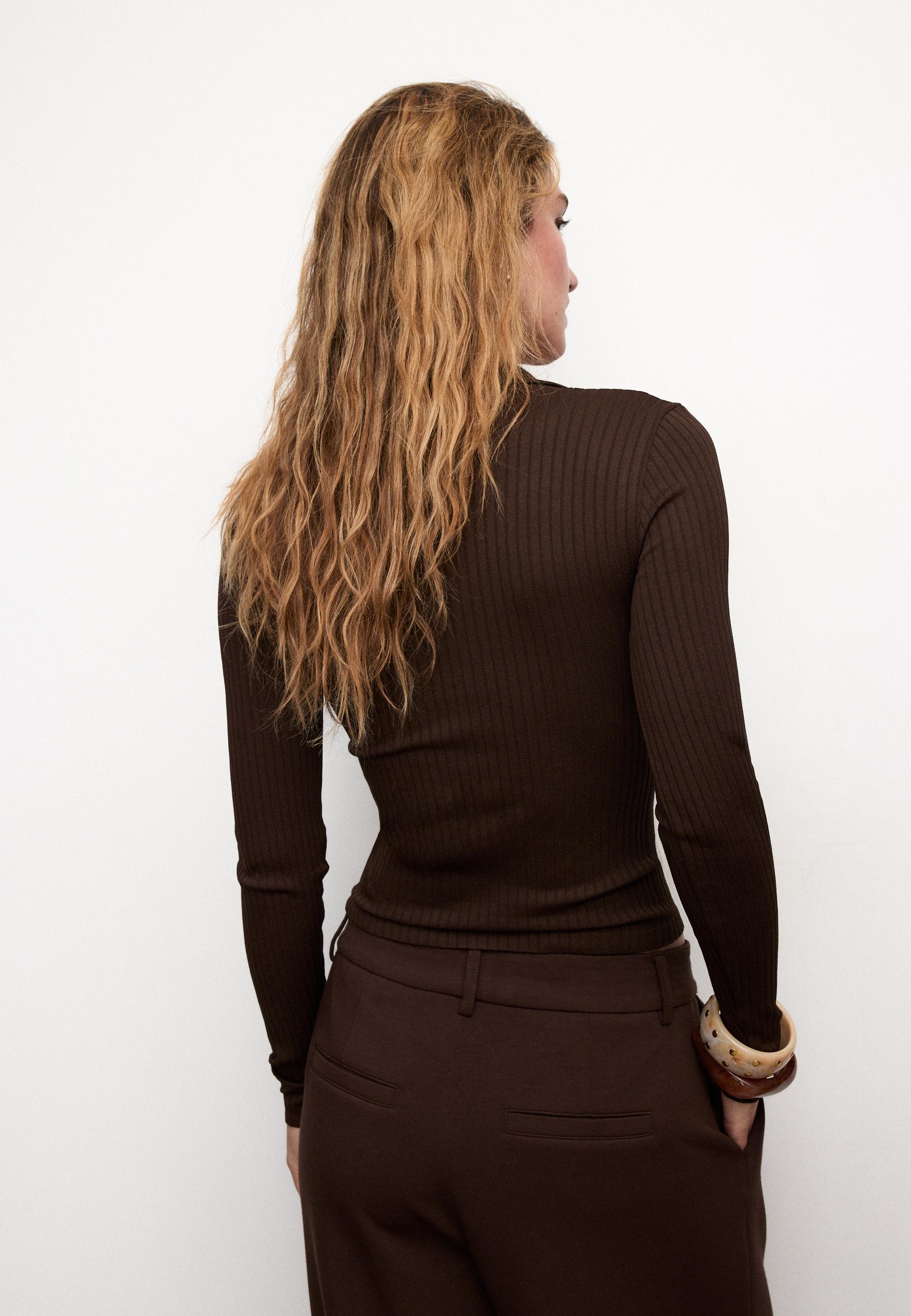 Seamless polo T-shirt — Brown