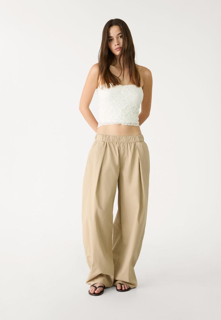 top bandeau blonda