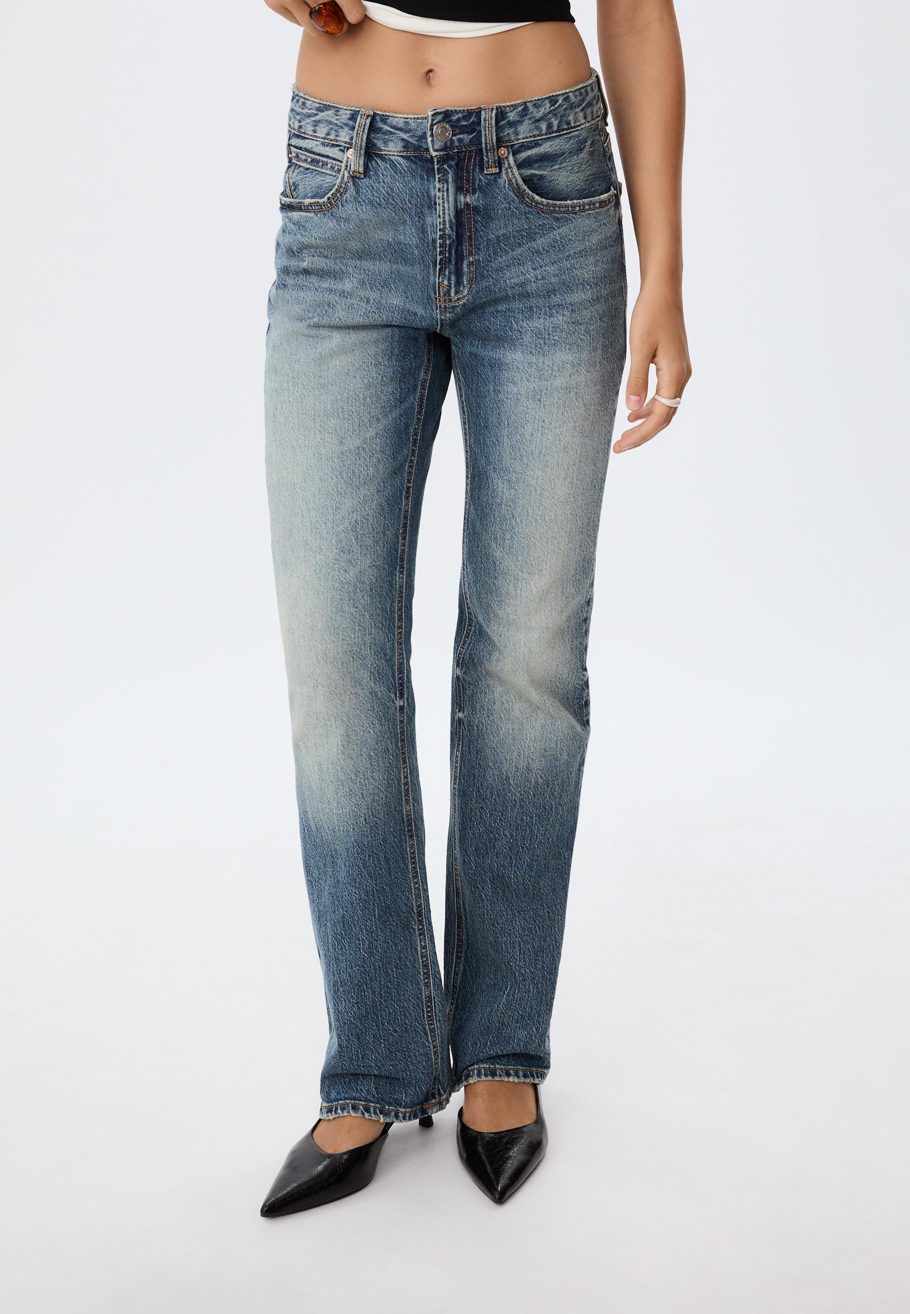 D98 straight-leg vintage effect jeans - Women's fashion | Stradivarius ...