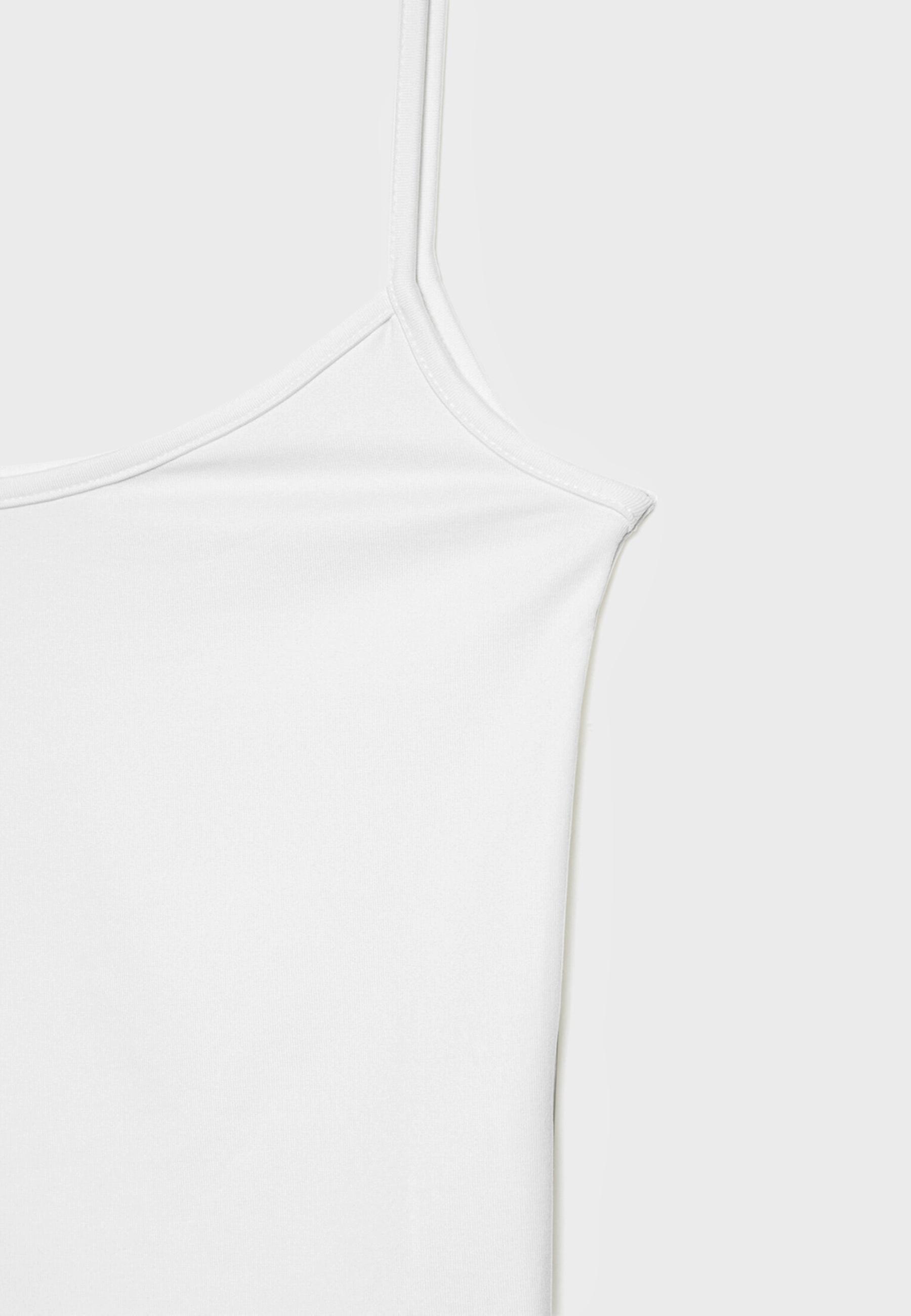 Strappy polyamide top — Ecru