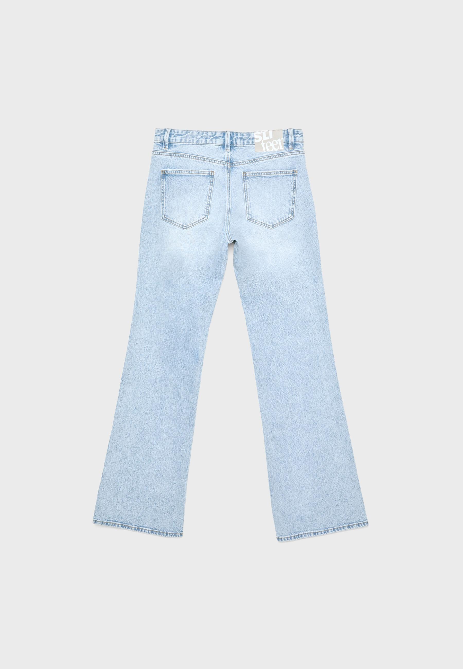 Düşük bel bootcut kesim kot pantolon - Görsel 8