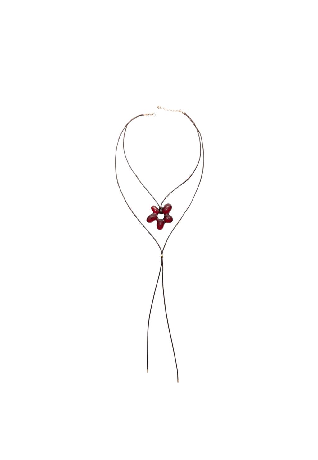 Collar cordón flor
