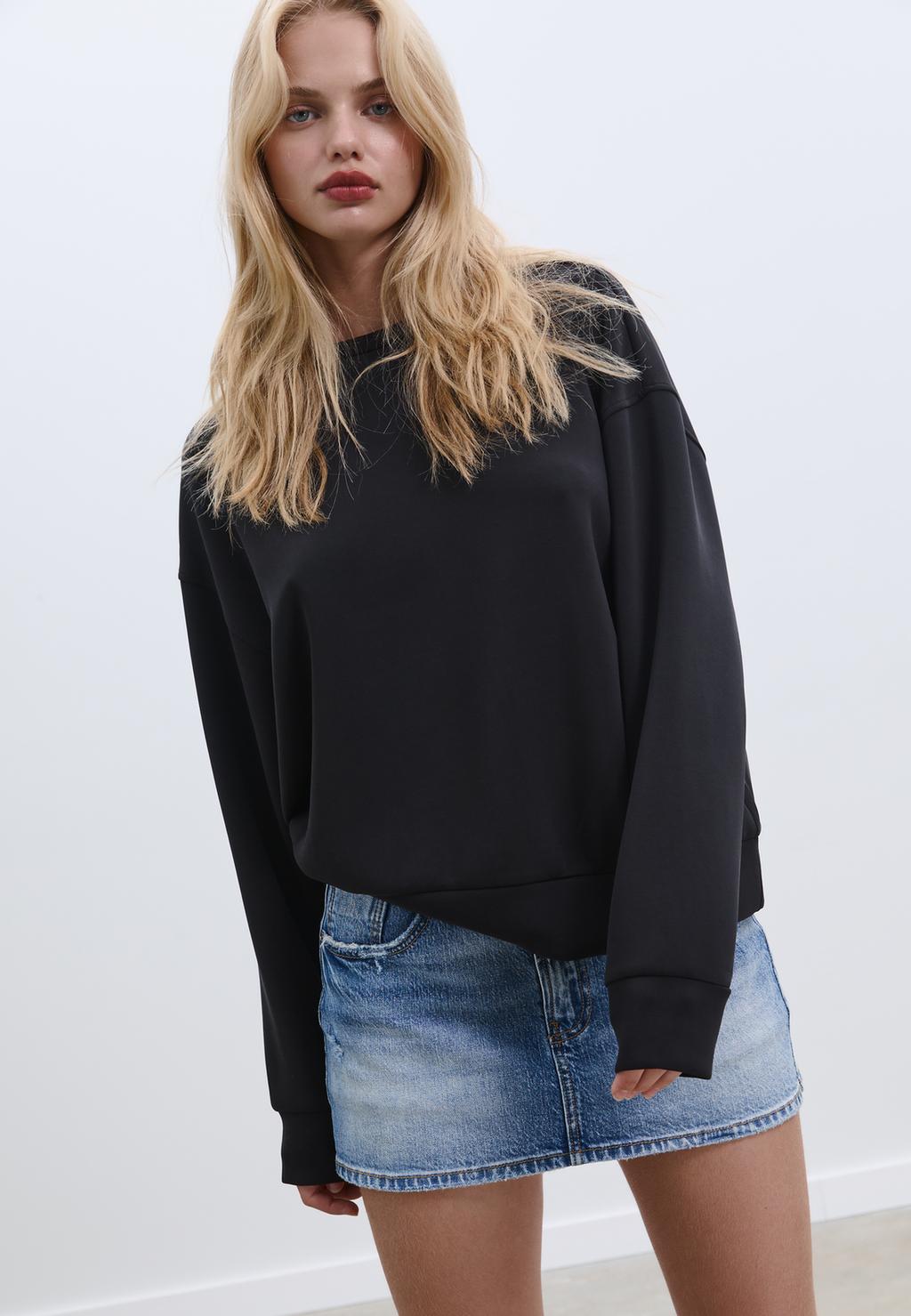 Basic-Sweatshirt in weicher Haptik