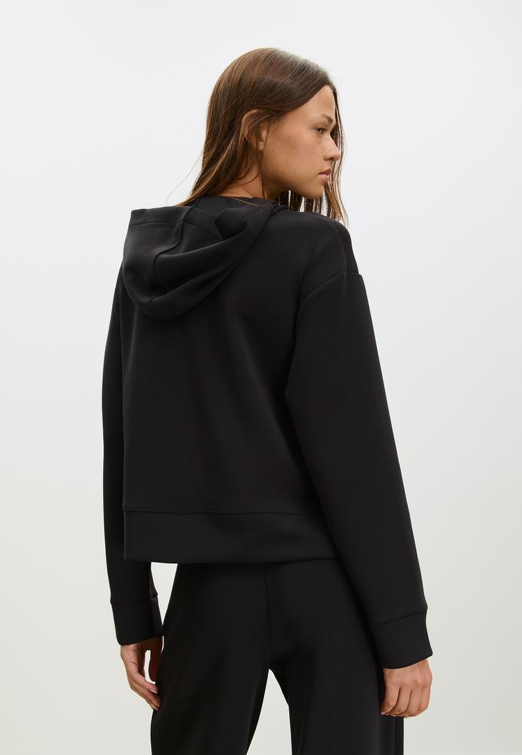 sudadera capucha tacto suave botones