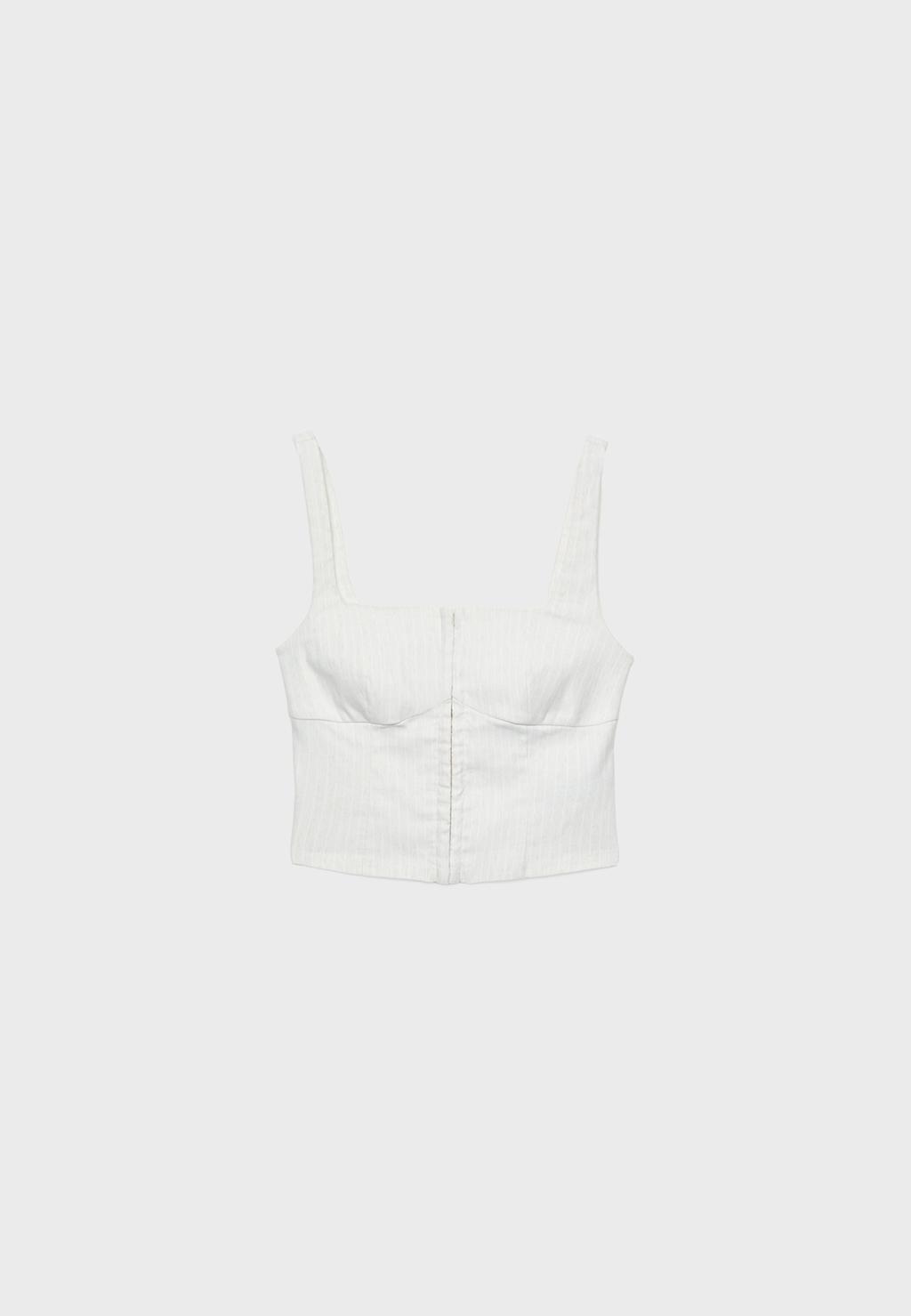 Top corset à bretelles