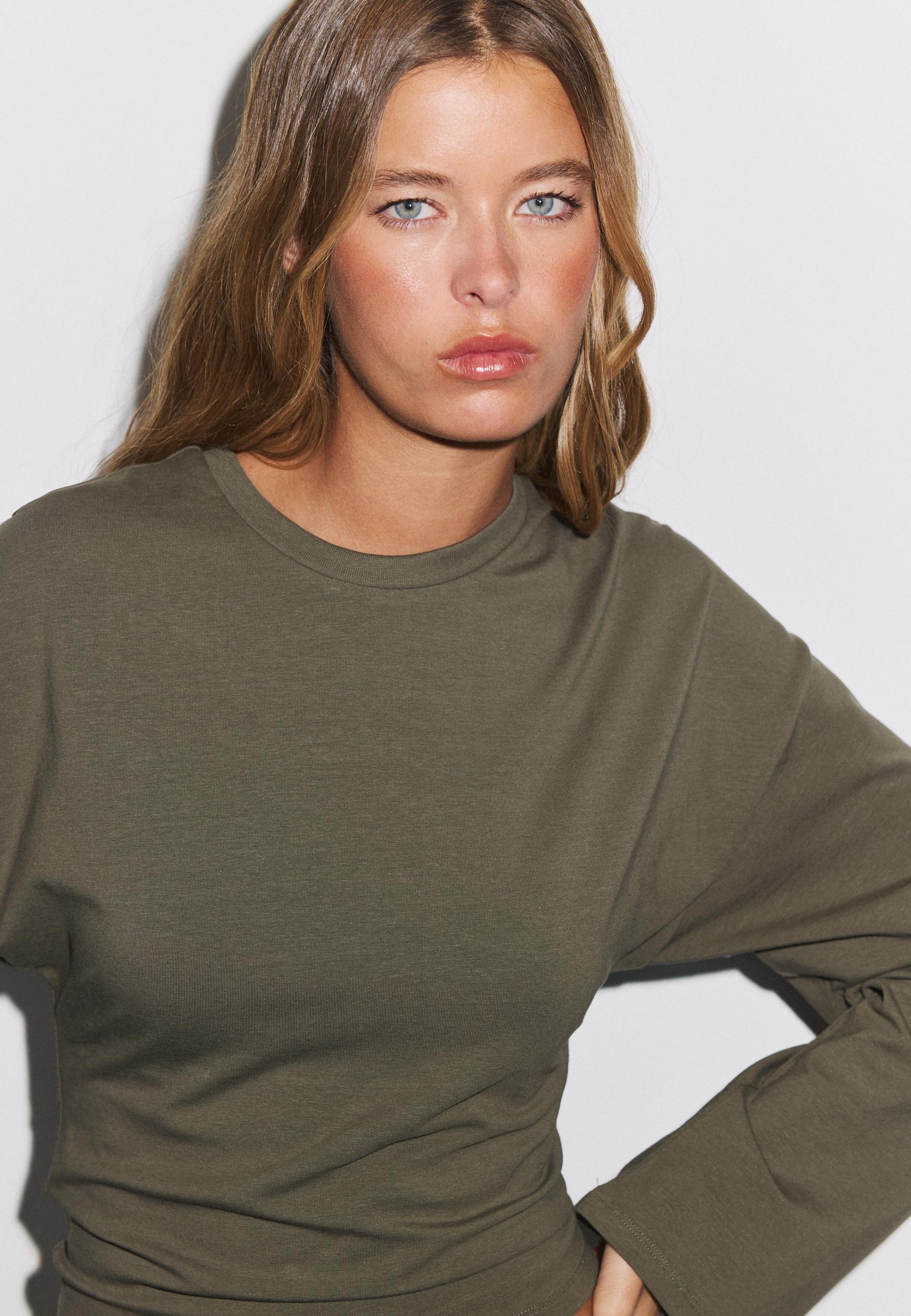 Kimono sleeve T-shirt — Khaki