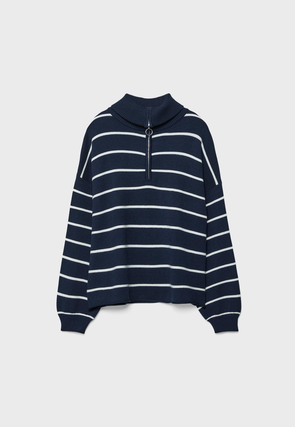 Pullover in maglia con cerniera