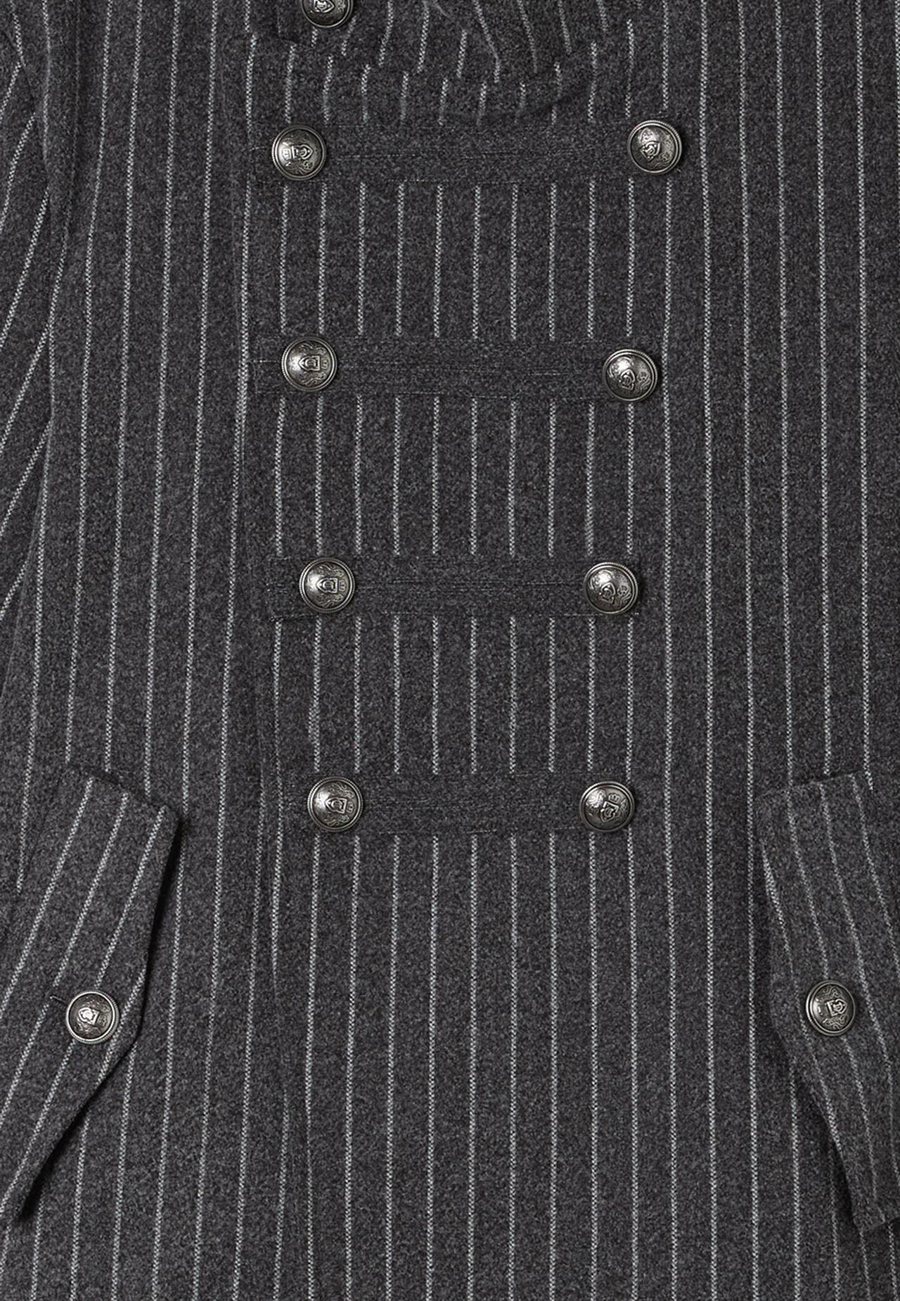 Felt button coat — Mid grey
