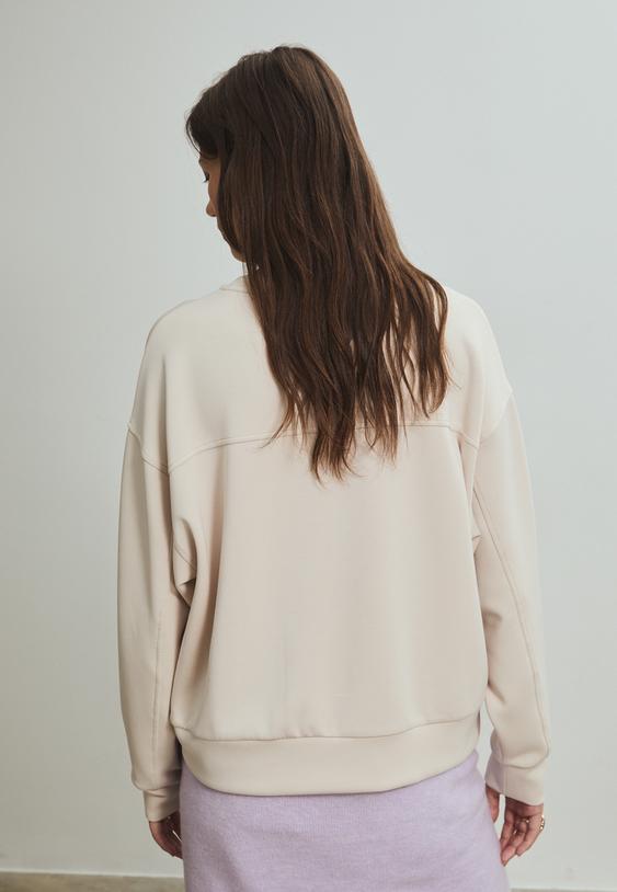 yumusak dokulu basic sweatshirt