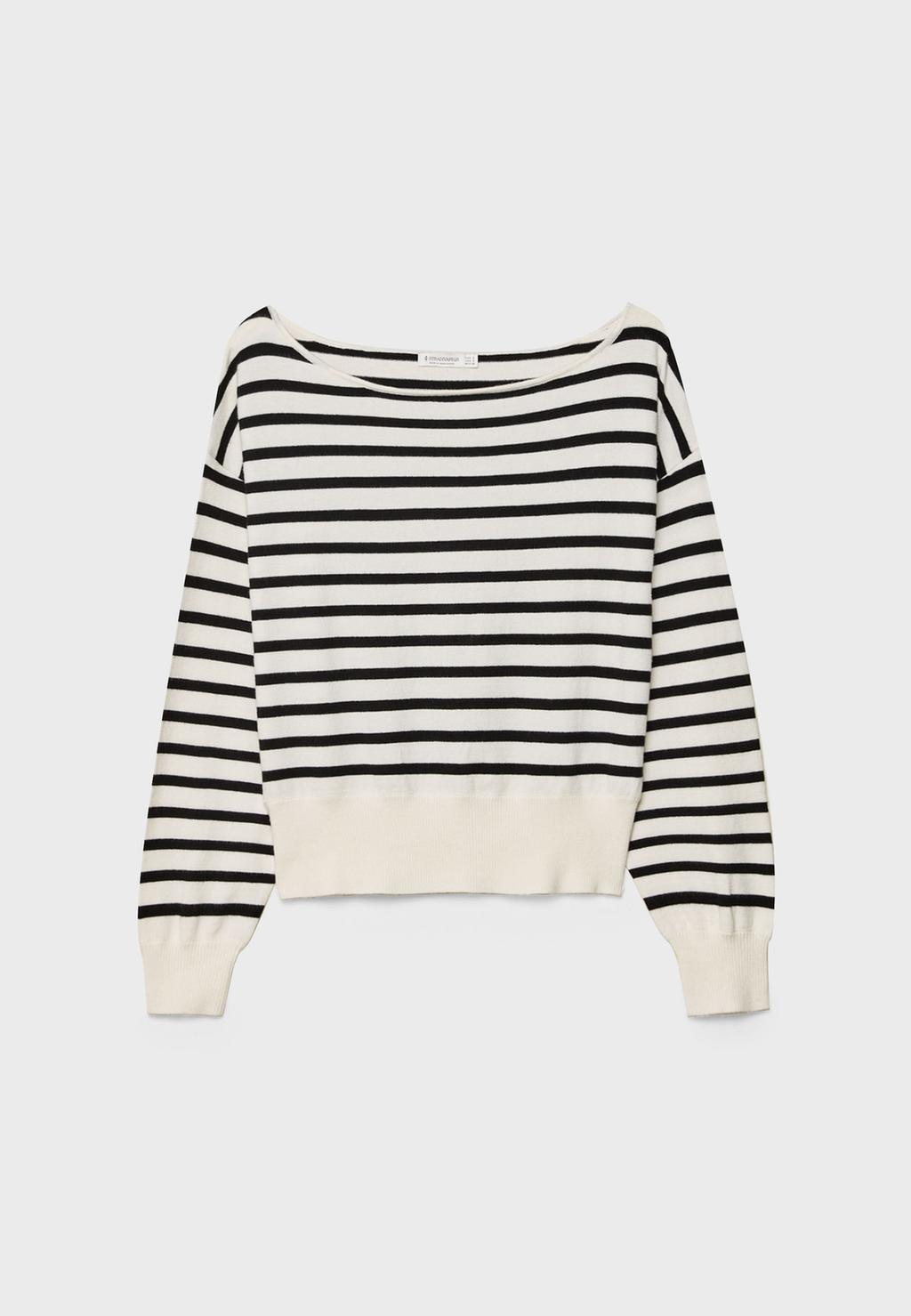 Pull en maille col bateau