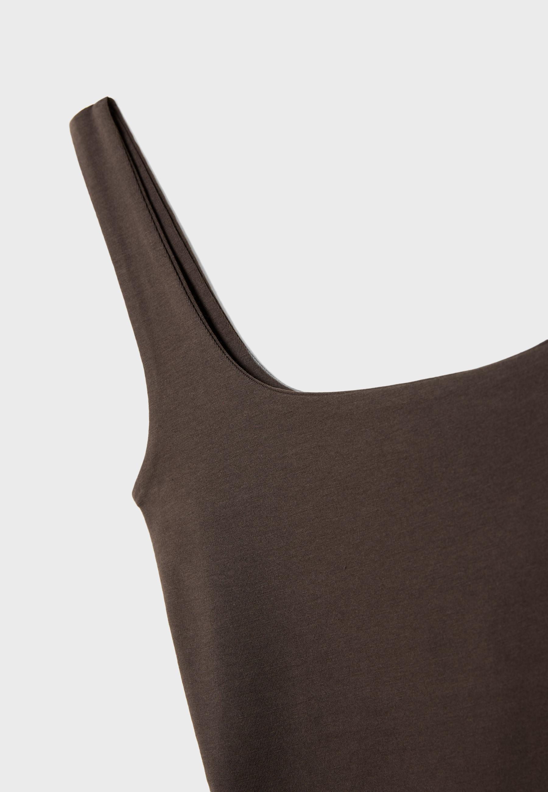 Wide strap top — Brown