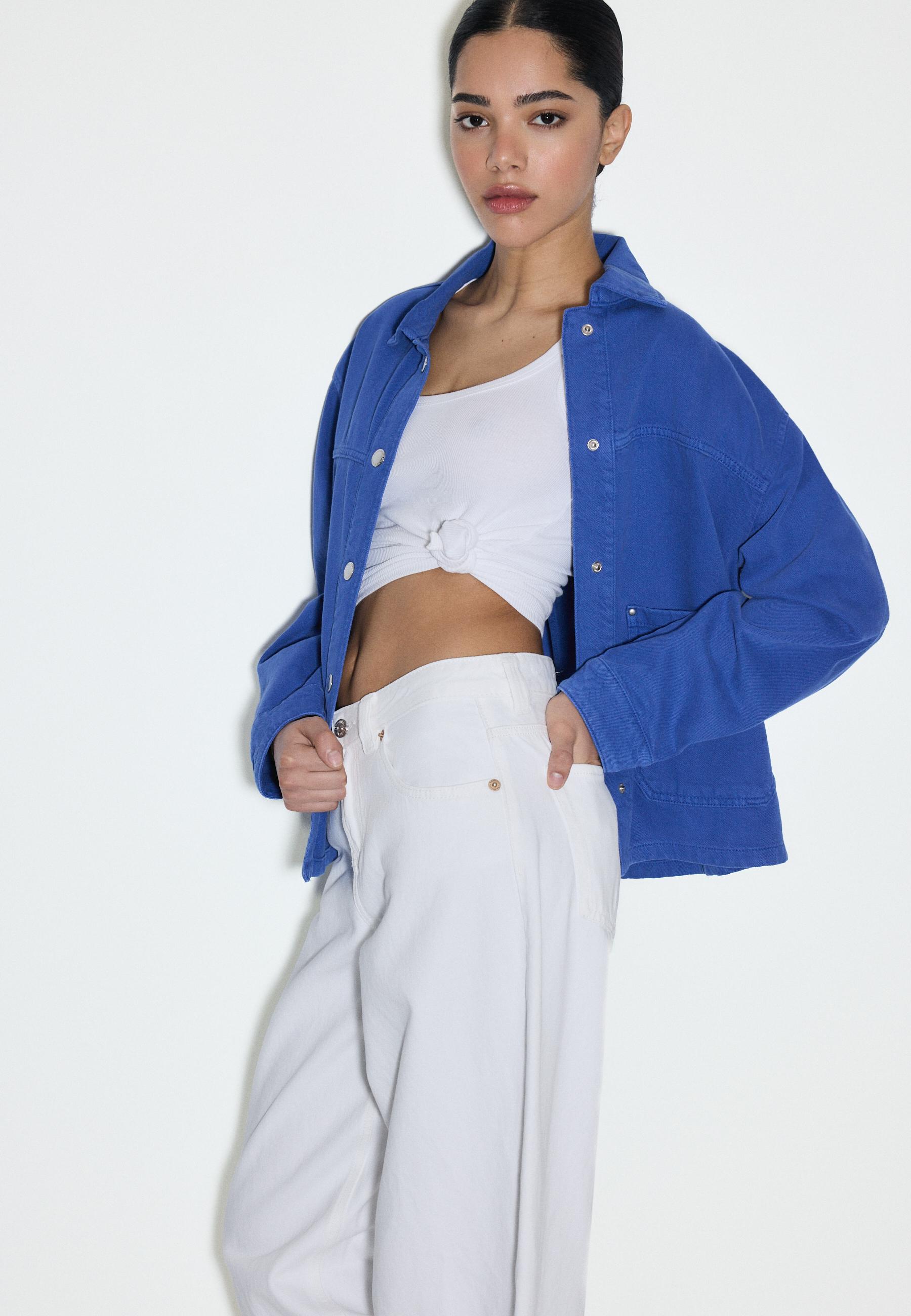 Patch pocket jacket — Electric blue