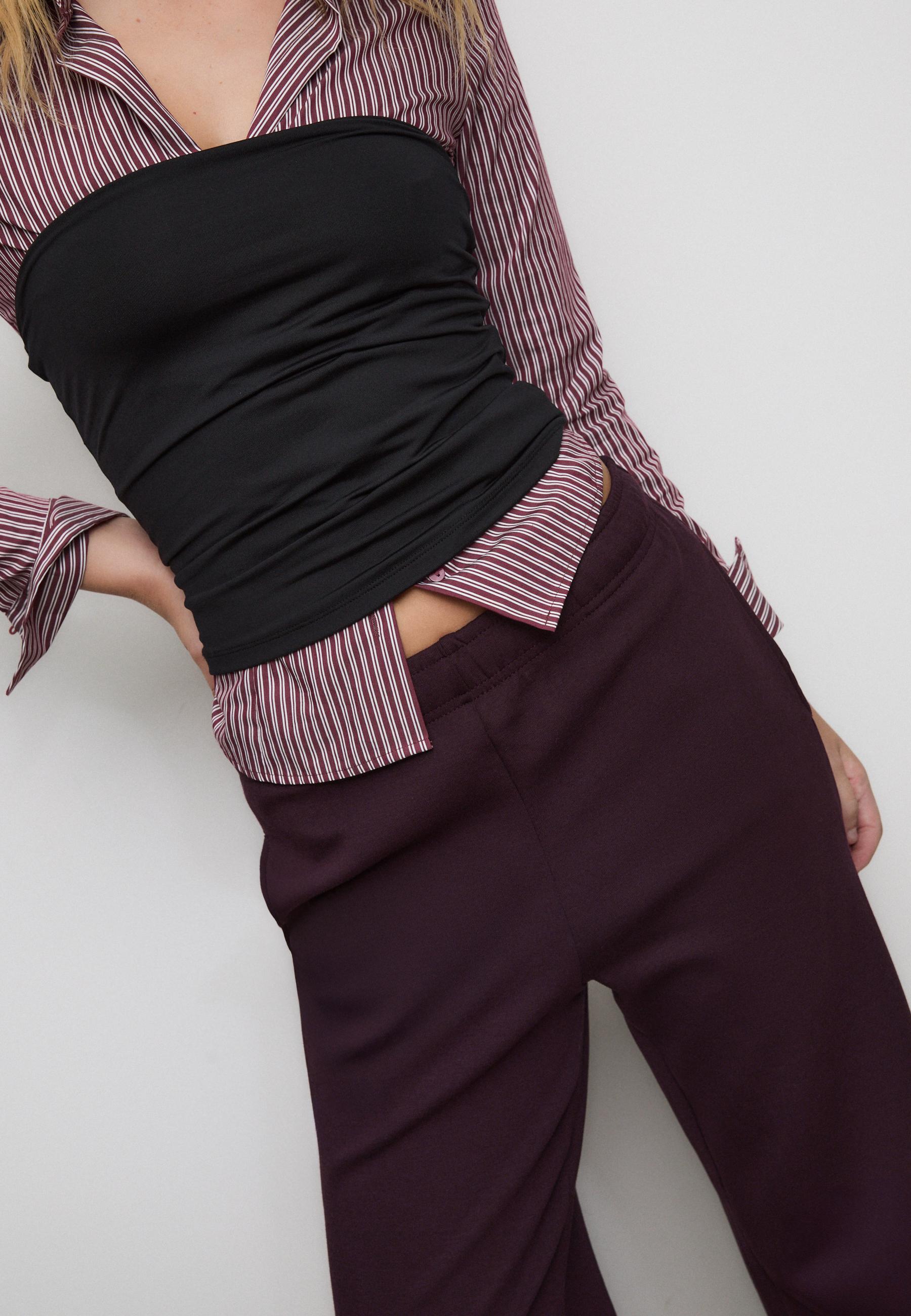 Wide-leg jogger trousers — Purple