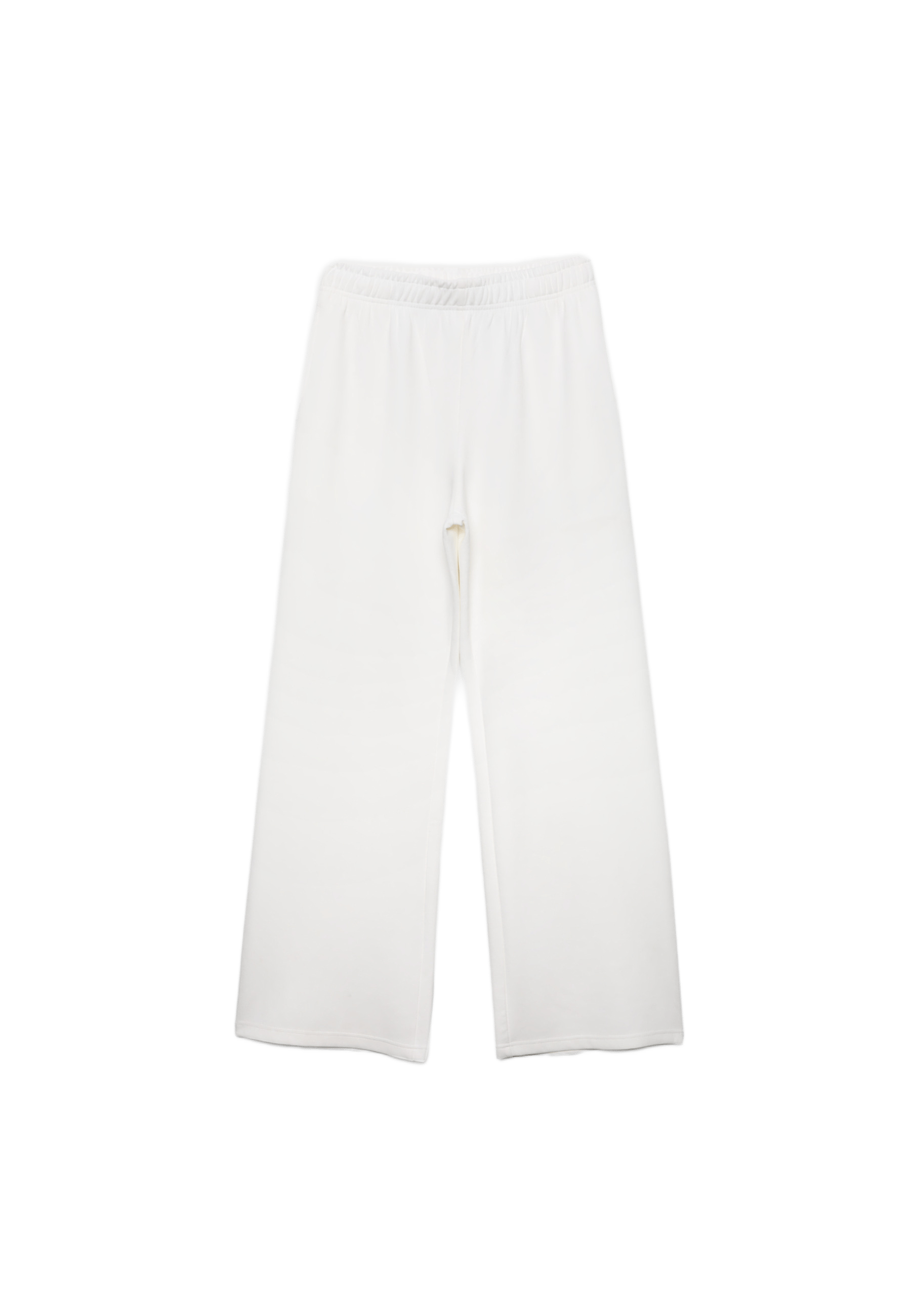 Wide-leg jogger trousers — Ecru