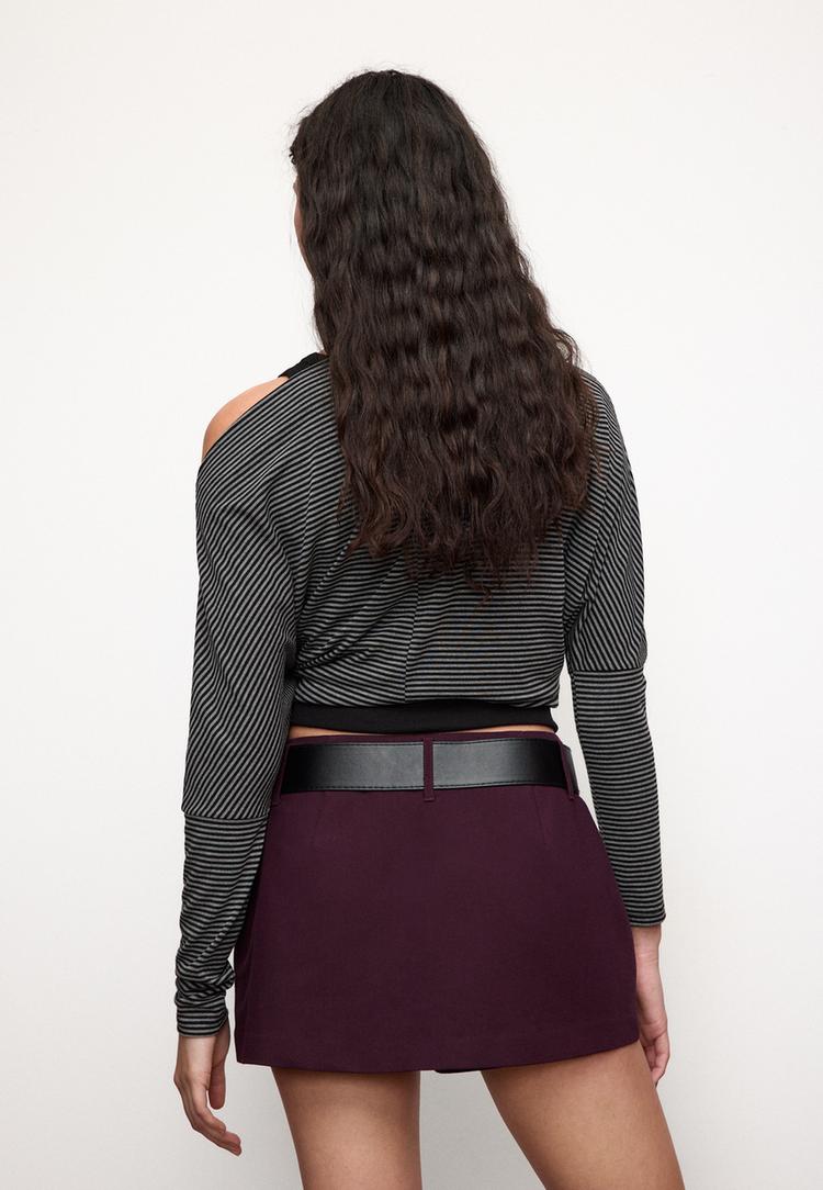 mini falda pantalon vestir cinturon