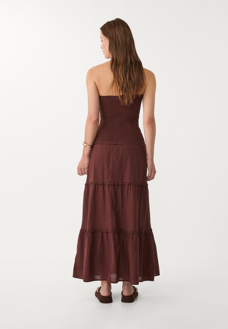 vestido midi fluido