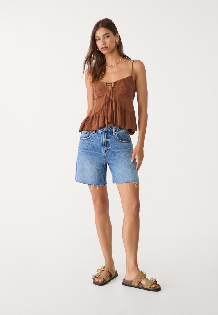 d93 short denim longline