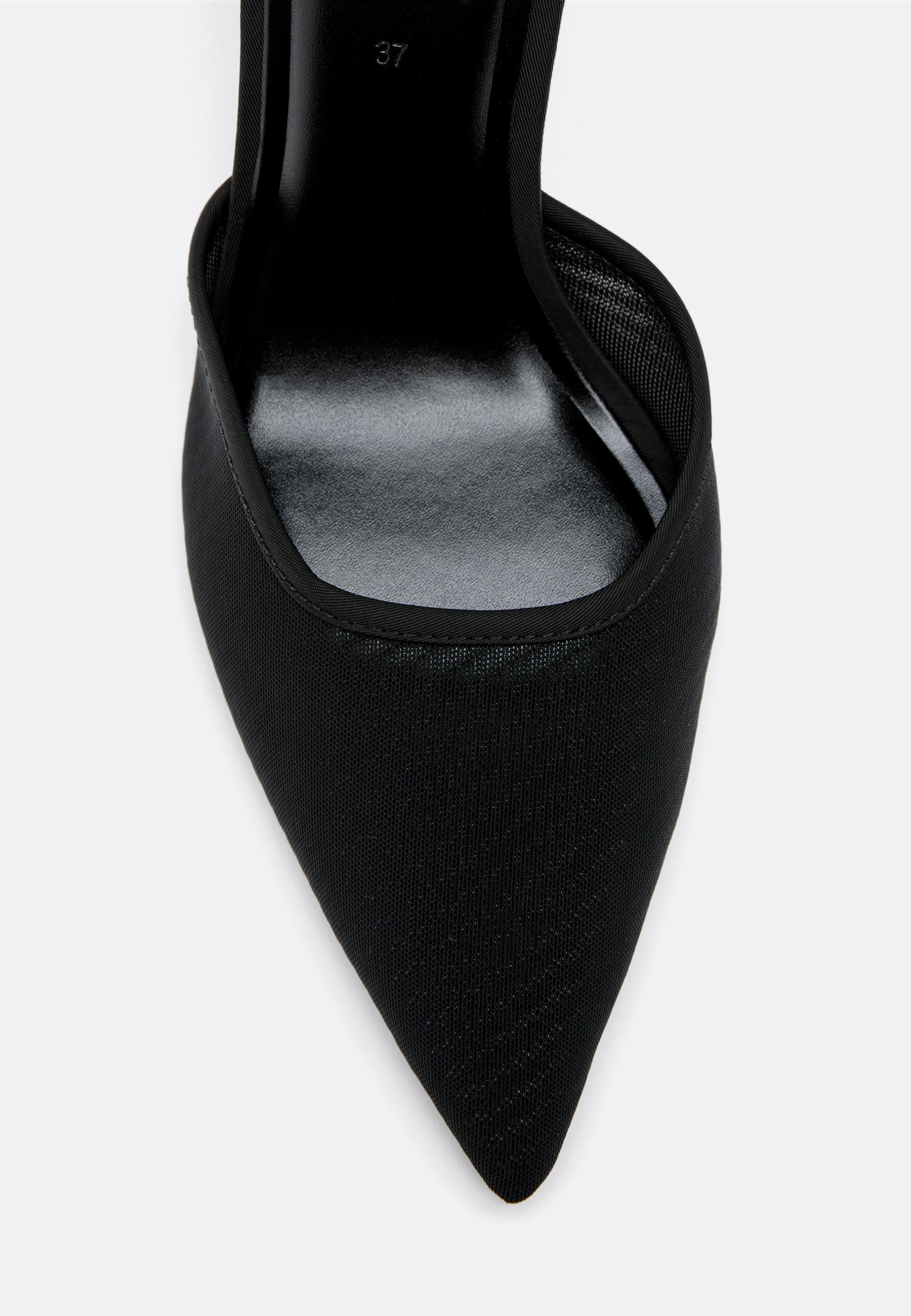Mesh heel shoes — BLACK