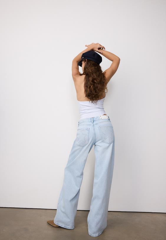 jeans low waist wide leg estrella