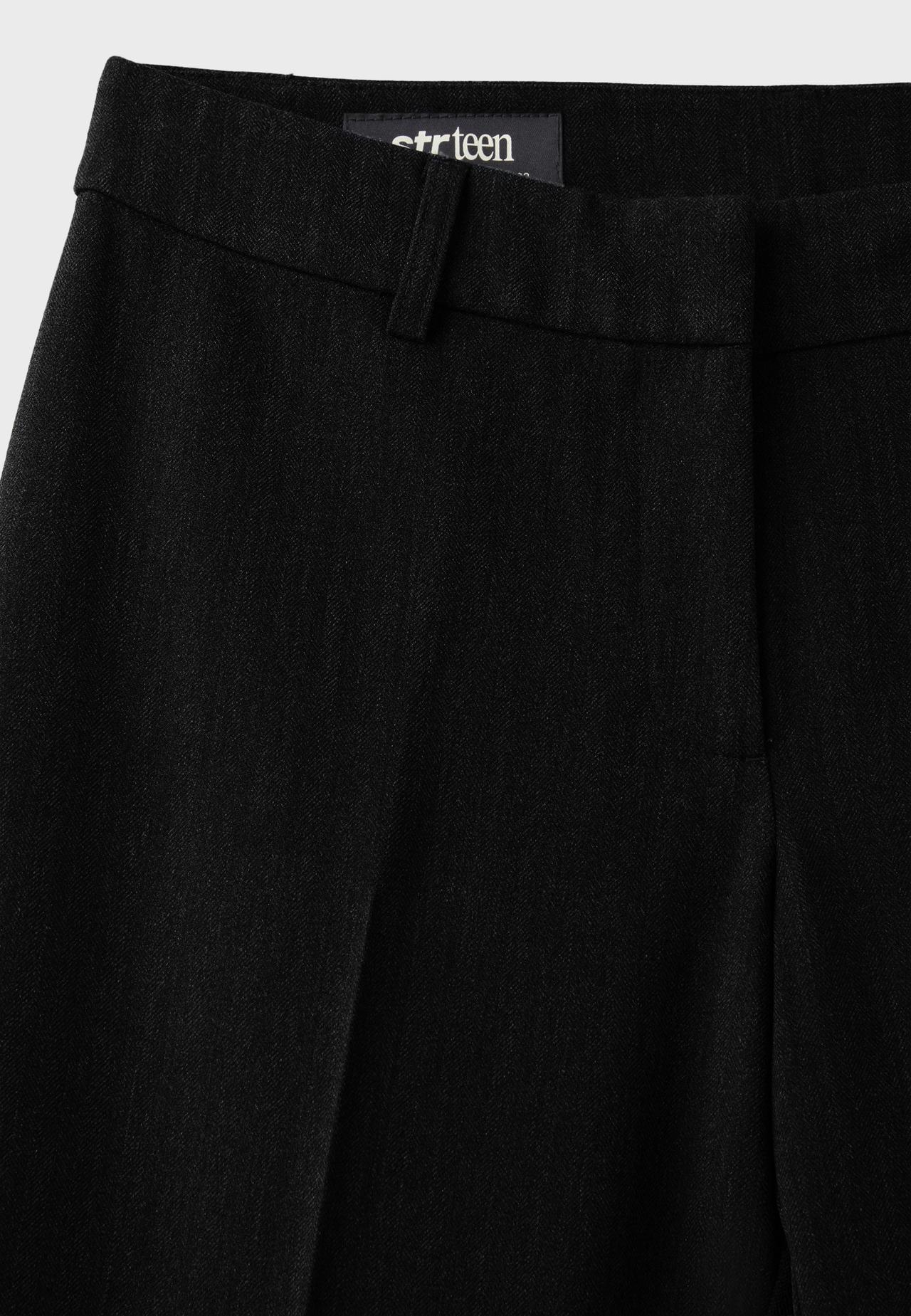 Low-rise straight smart trousers — Black