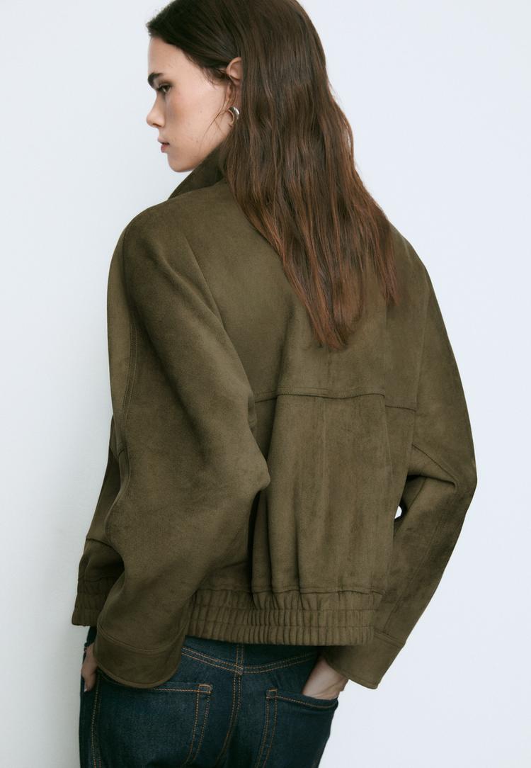 oversized jack van imitatiesuede