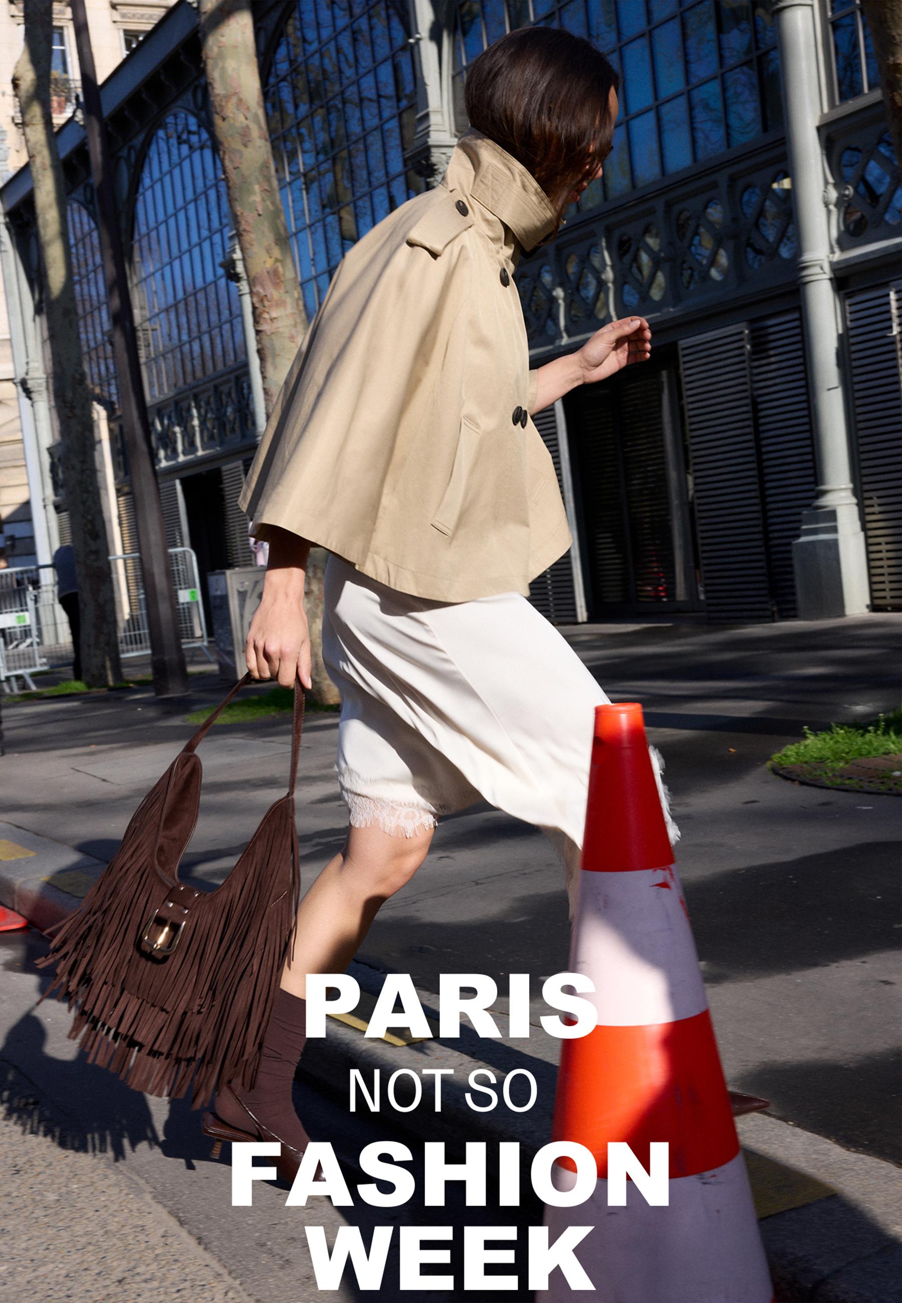 Cape trench coat — Stone