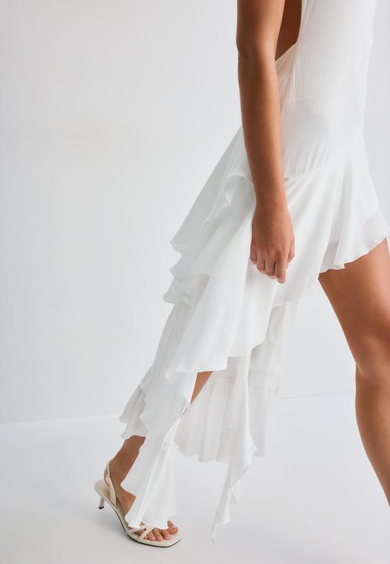 vestido tirantes asimetrico