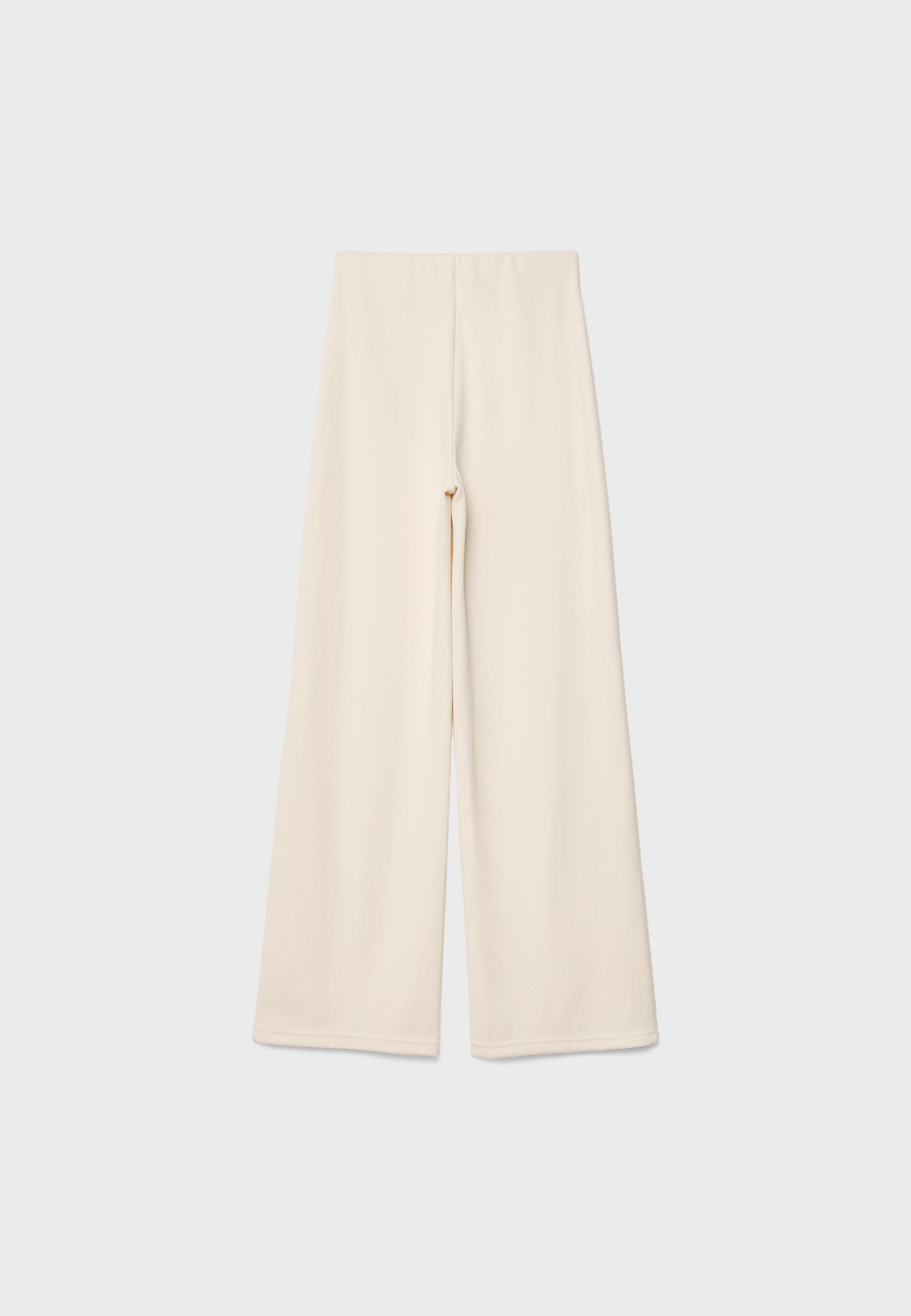 Knit trousers with seam detail — Ecru