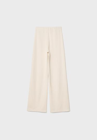 Soft-touch pintuck trousers — Ecru 8