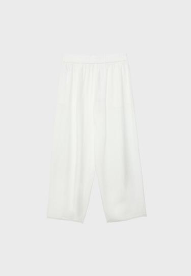 Flowing barrel trousers — Ecru 8