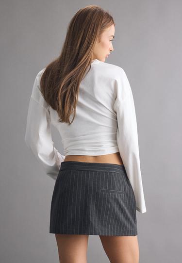 Crossover mini skort — Dark grey 5