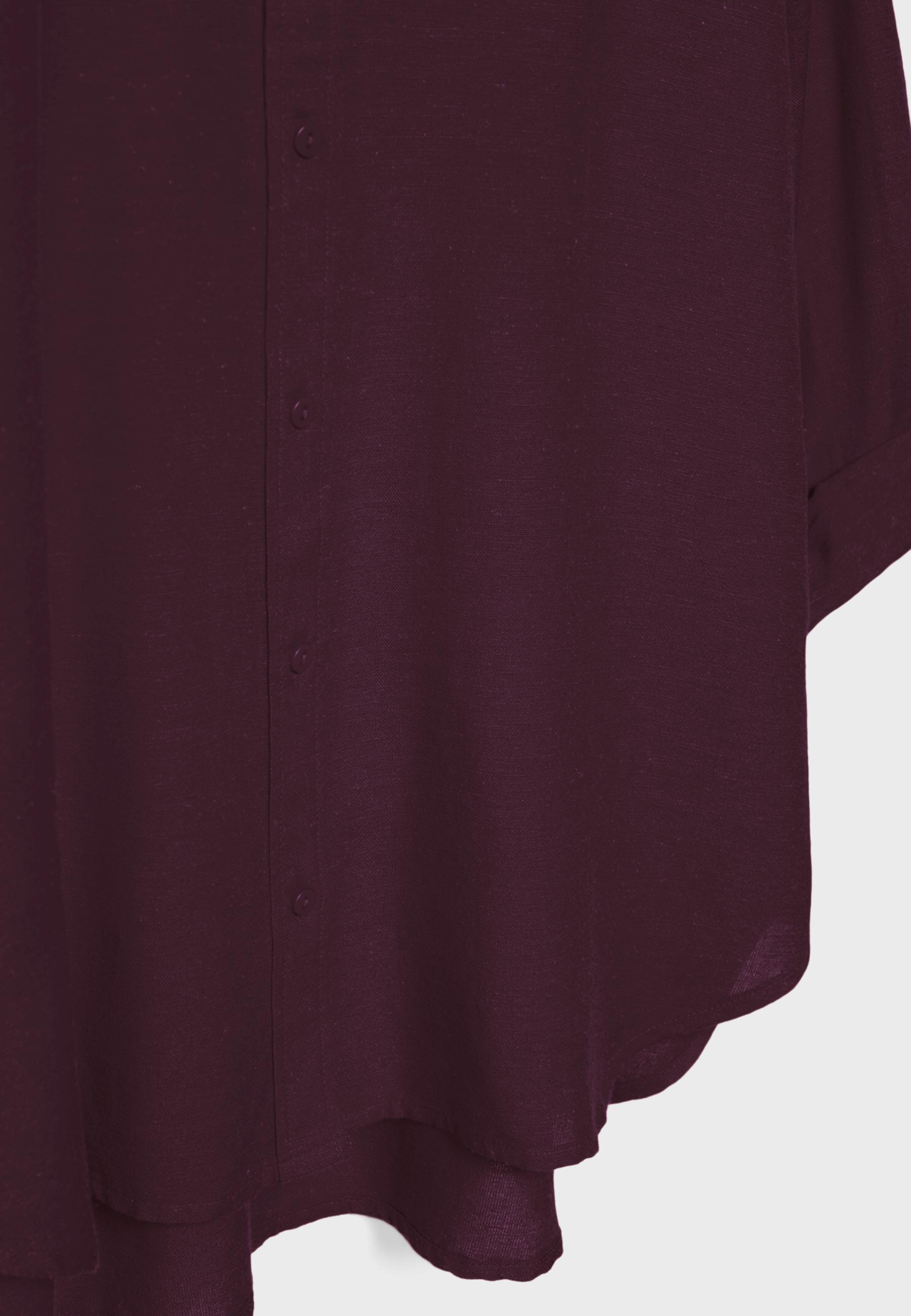 Linen-effect flowing shirt — Purple
