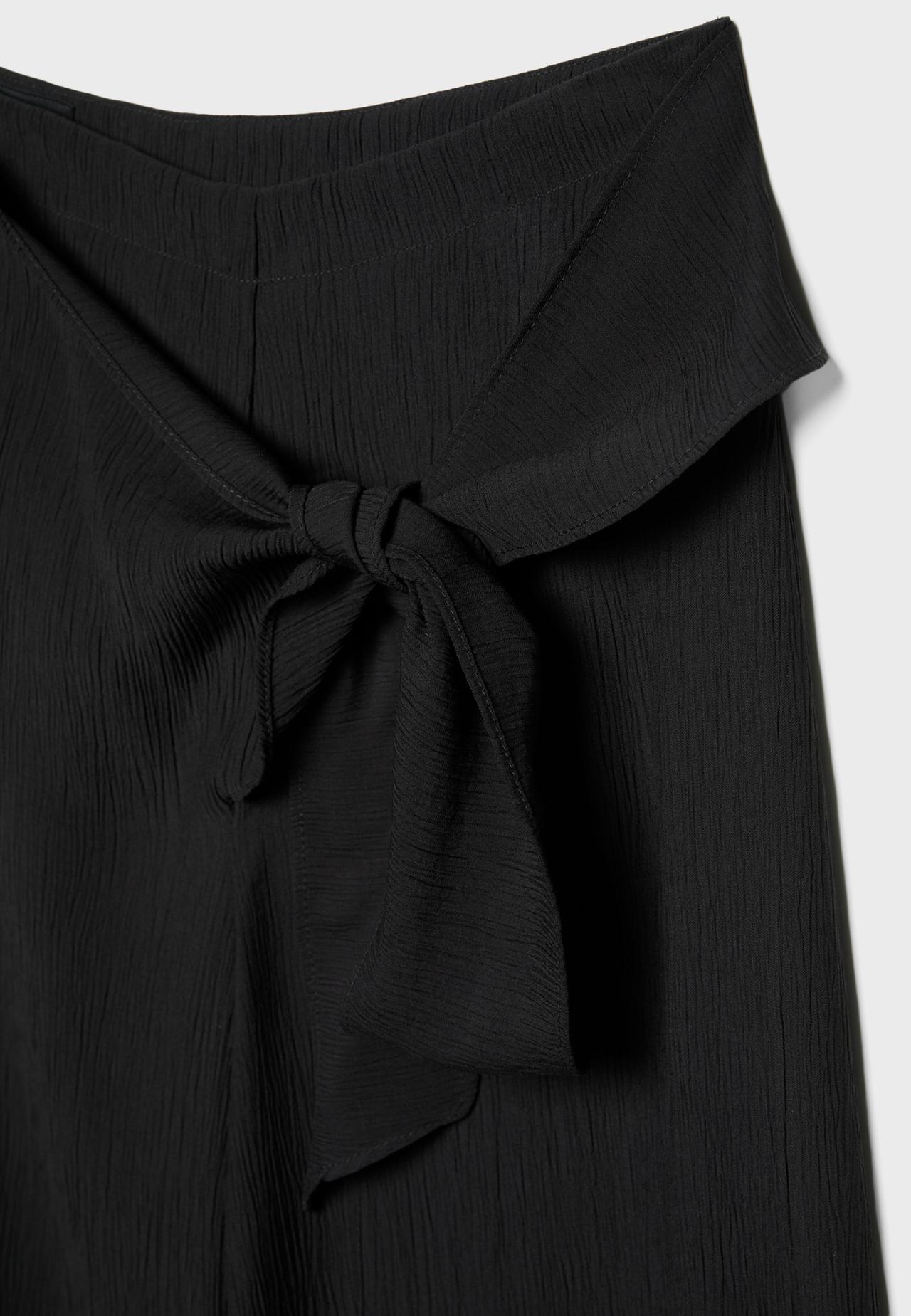 Flowing sarong-style trousers — Black