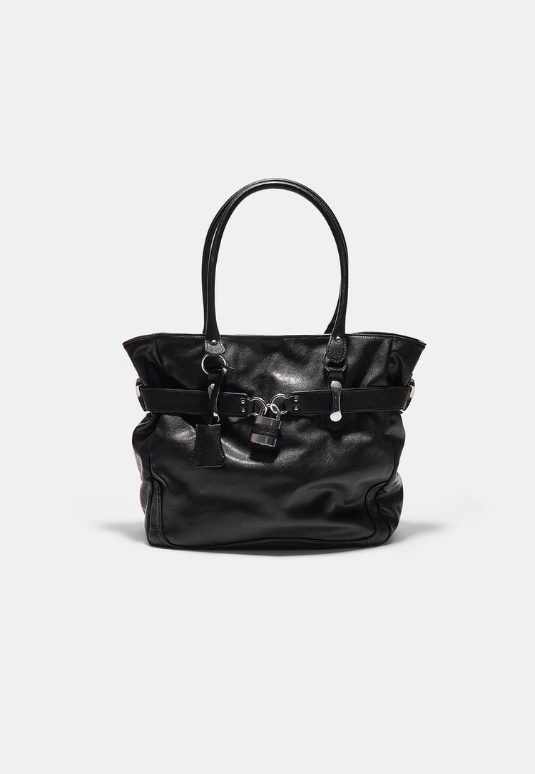 borsa shopper dettaglio lucchetto