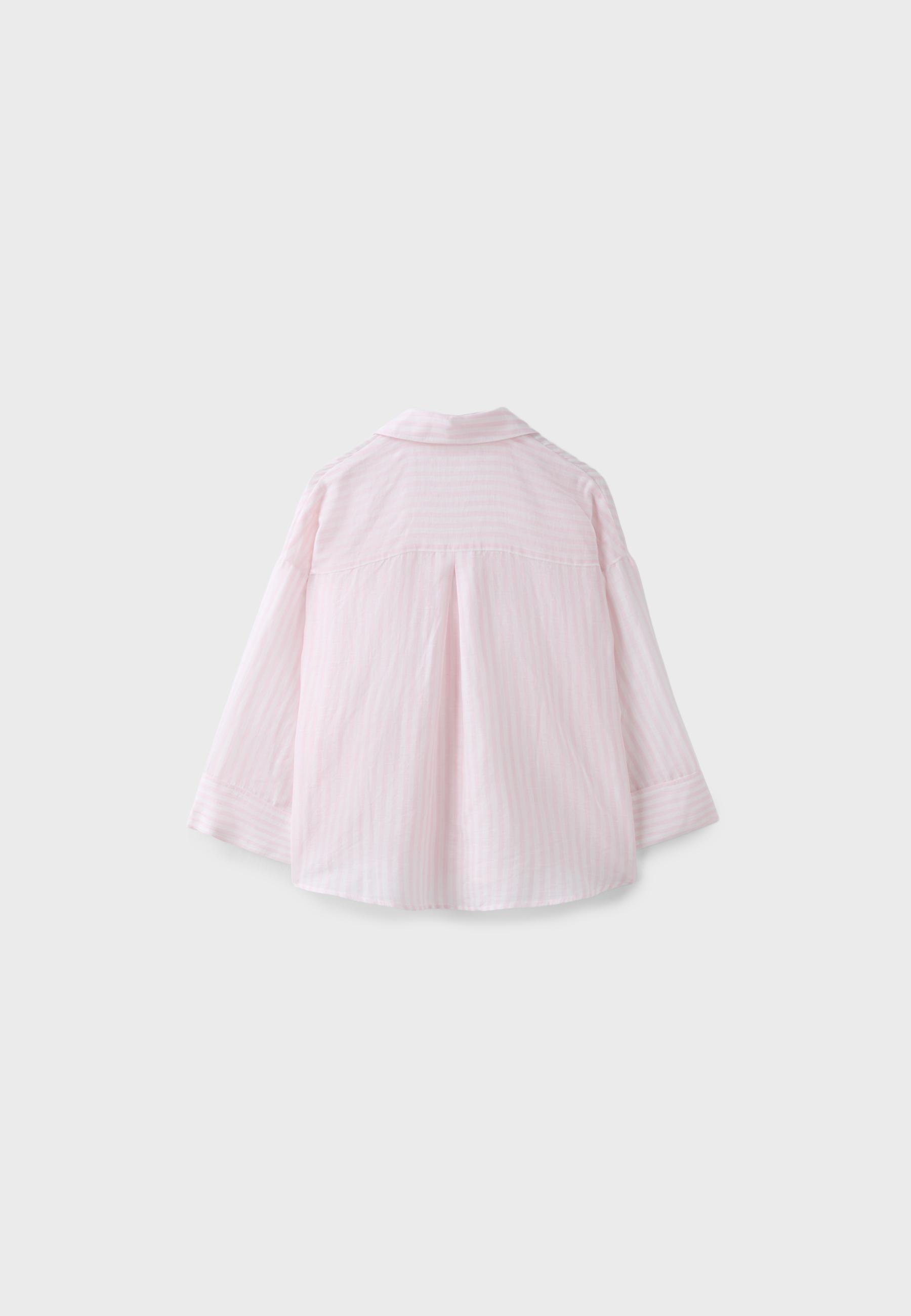 Rustic kimono sleeve shirt — Pastel pink