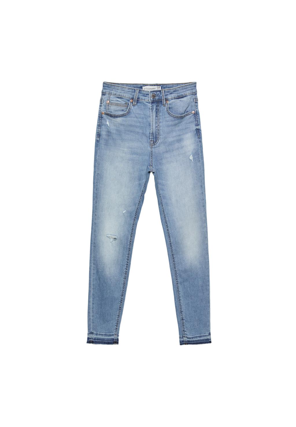 D09 Skinny-Jeans mit sehr hohem Bund