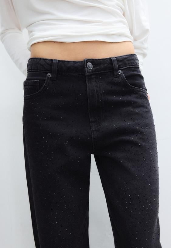 jeans straight fit brillos