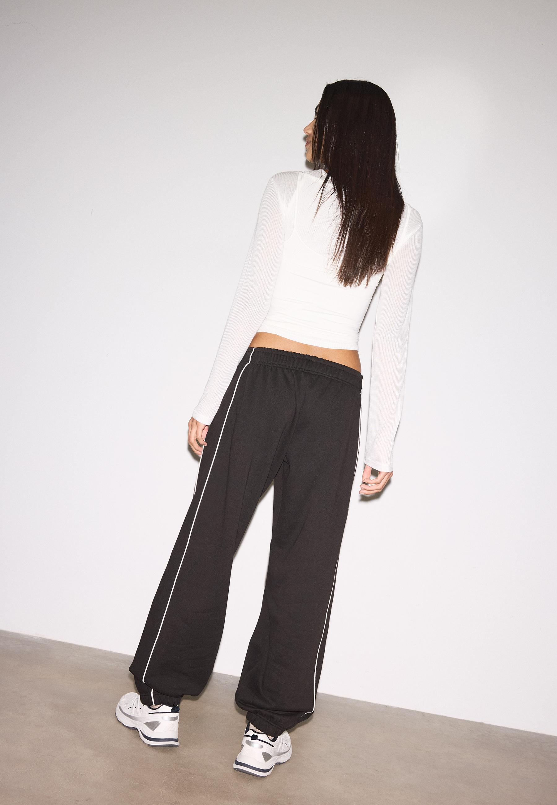 Şeritli jogger pantolon - Görsel 7