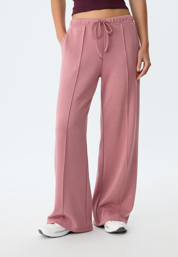 pantalon wide leg nervio tacto suave