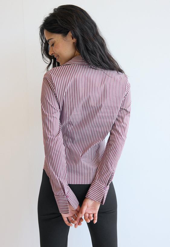 basic striped fitted shirt
