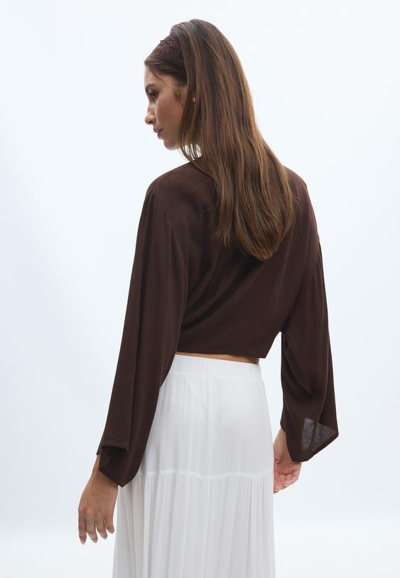 soepelvallende open blouse