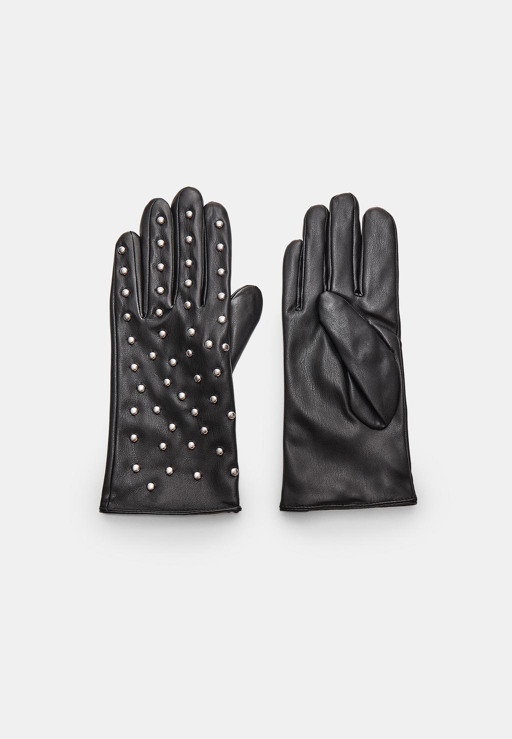 Gants similicuir à clous