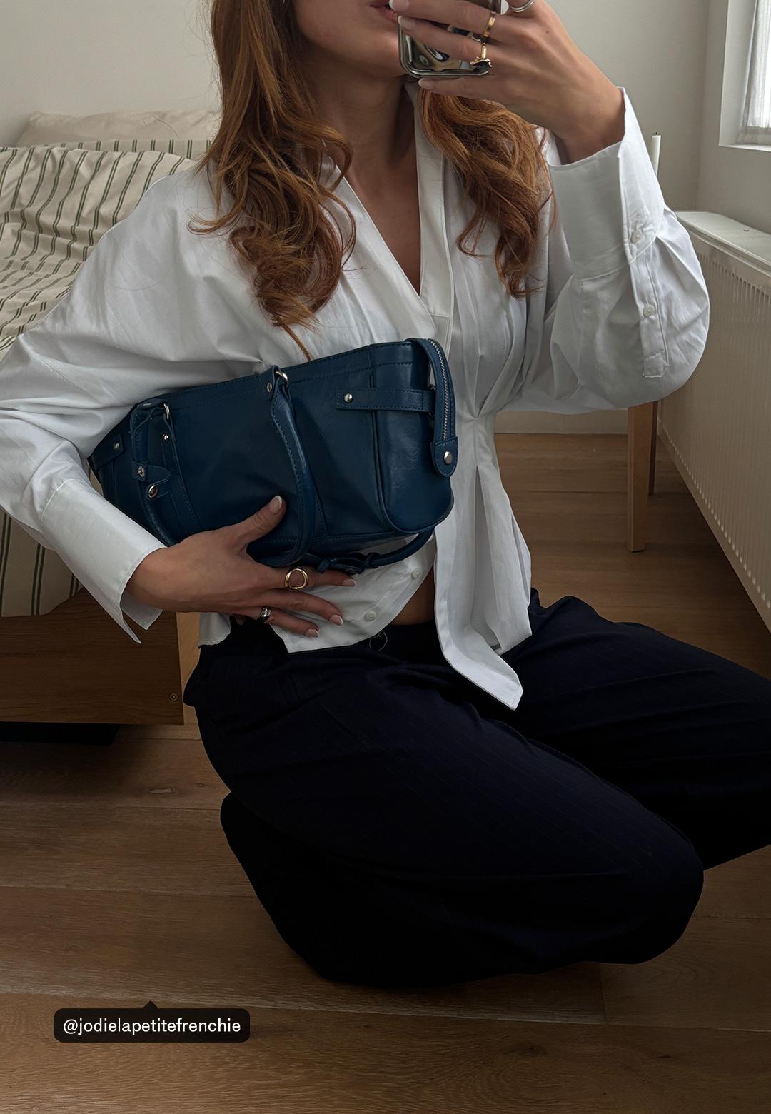 Stradivarius Pileli poplin gömlek görsel 2
