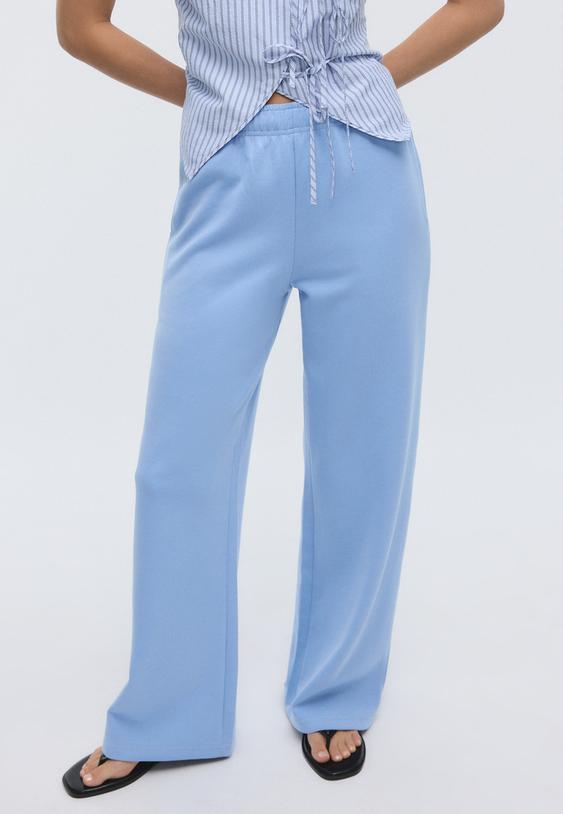 calcas jogger de perna larga