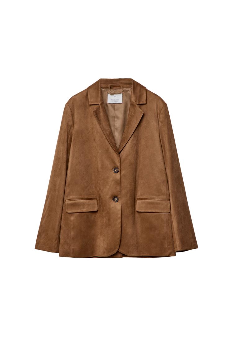 Ladies Blazer Blazer Di Pelle Stradivarius Jacket Giubbino Di