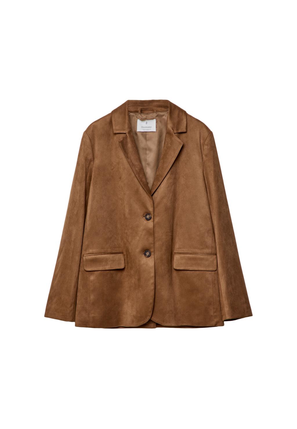 Blazer effetto camoscio