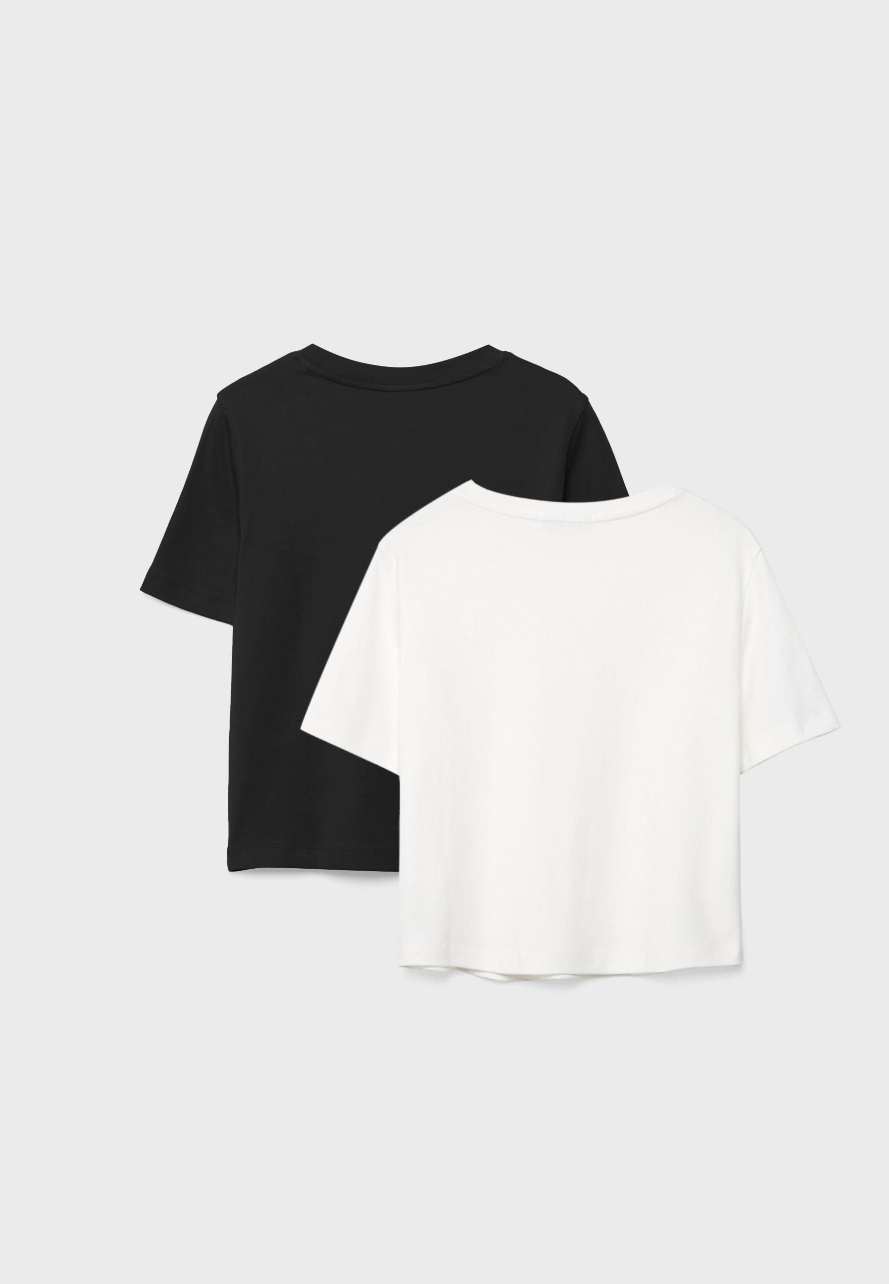 B01 2-pack of basic regular fit short sleeve T-shirts — Black